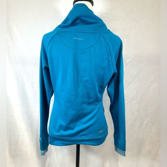 Champion Duofold Performance blue cowl neck sweatshirt size small - Picture 2 of 8